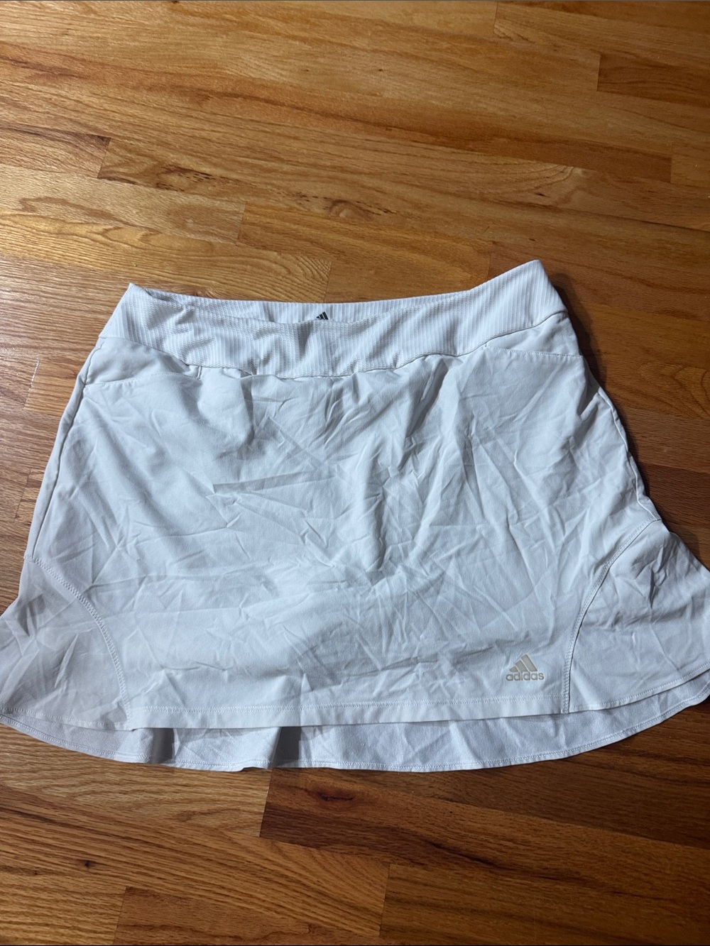 adidas White Women’s Athletic Mini Skort with Logo